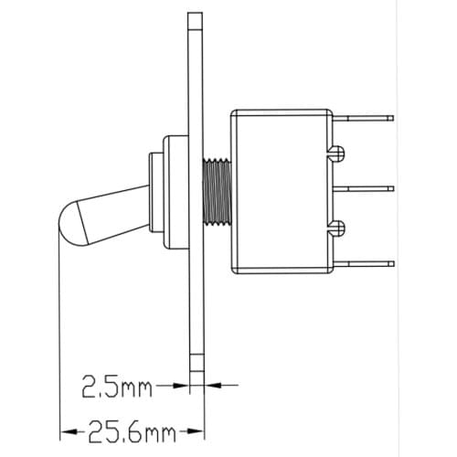 15AMP 12VDC 3 Terminal Momentary Toggle Switch Off/On for Boats