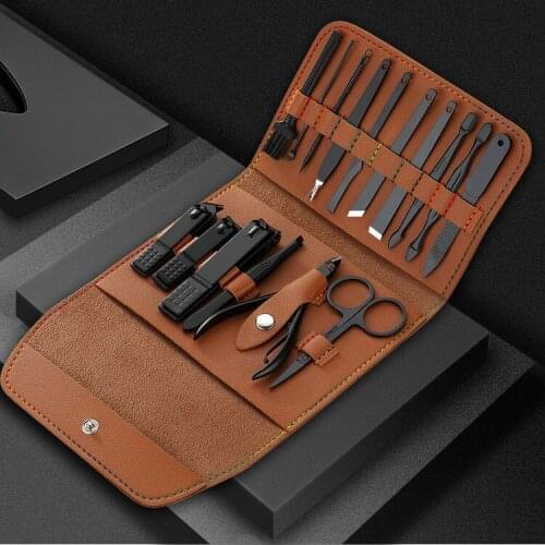 PU Leather Nail Clipper Holster Small Knife Storage Bag Nail Art Tool Box Scissors Various Knives