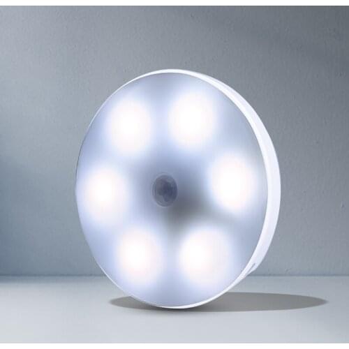 2PCS LED PIR Motion Sensor Night Light Auto On/Off for Bedroom Stairs Cabinet Wardrobe Wireless USB Rechargeable Wall Lamp