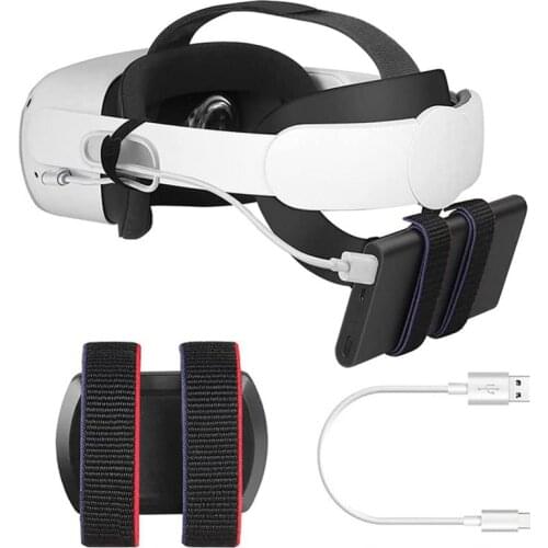 2021 Adjustable Back Battery Strap Power Bank Fixing Bracket For Oculus Quest 2 Head Strap Flexible VR Power Bank Stand
