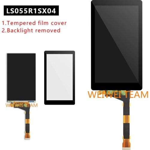 Wisecoco 5.5 Inch Photon 3D Printer 2K LCD Screen LS055R1SX04 2560x1440 Quad-HD For Photon Printer Display +Tempered Glass Film