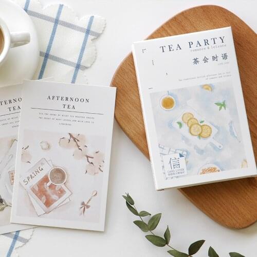 30Sheets/Set Tea Party Card Postcard/Greeting Card/Christmas Gift Card