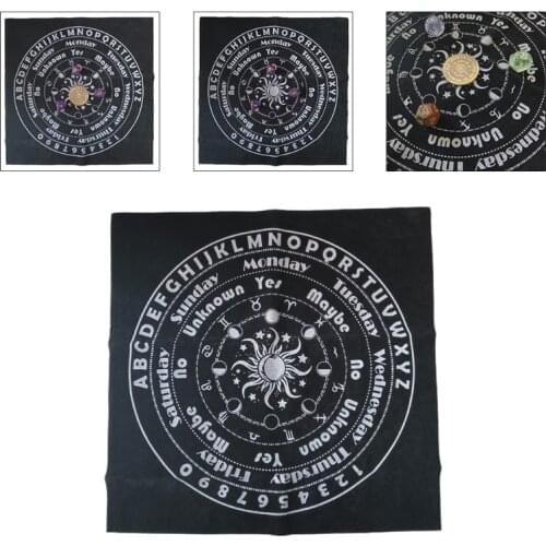 30x30cm Art Pagan Altar Cloth Tablecloth Divination Game Card Pad Pendulum Chart Table Cover Props T84A