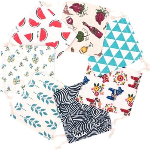 50pcs/lot Drawable Cotton Bag Drawstring Pouch Wedding Birthday Christmas Party Gift Jewelry Packaging Display Bags 14x16cm