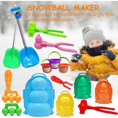 7 Style Animal Duck Penguin Snowball Maker Clip Snowman Bomb Children Winter Snow Sand Mold Tool Creative Outdoor Fun & Sports