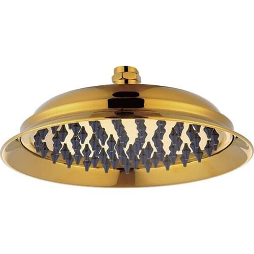 9 inch luxury gold Brass Rain Shower Head golden Top Over-head Shower Sprayer Round Style--Wholesale And Retail Promotion--R7669