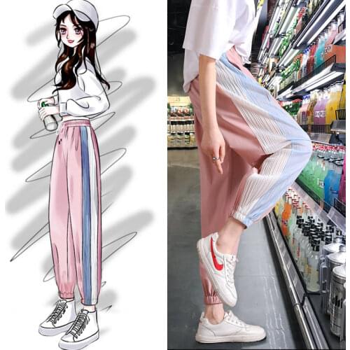 Harem Pants Women Cool Summer Autumn Pants Casual Summer Pants High Waist Slim Work Pants streetwear Loose Hip Hop Trousers Girl
