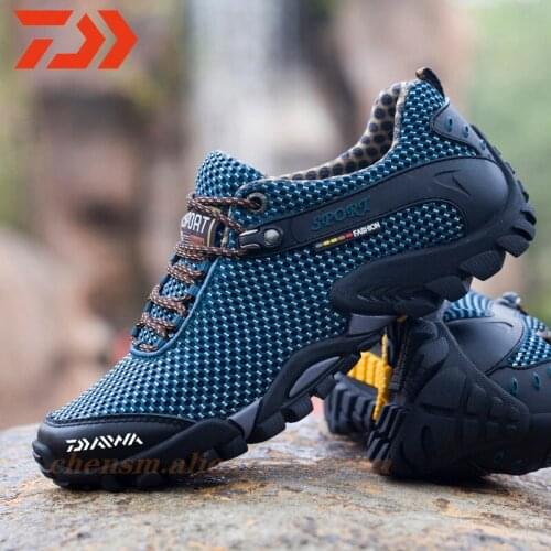 Dawa High Quality Cow Leather Climbing Shoes Men Trekking Fishing Shoes Women Breathable Sneakers Camping Sports Shoes Outdoor