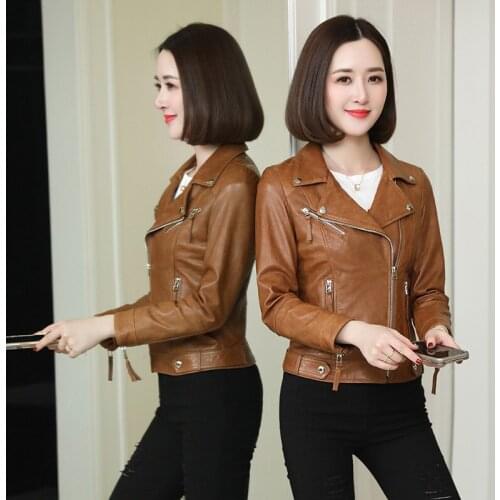 Genuine 200% Leather Jacket Women Clothes Korean Montone Biker Real Sheepskin Coat Female Short Jacket Hiver SD44447766