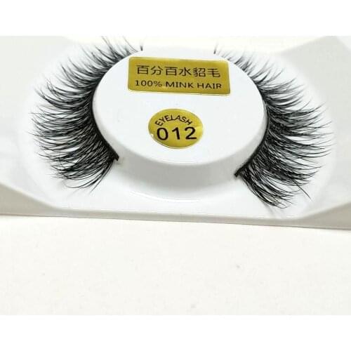 Natural Thick Mink False eyelashes Makeup Eye Lashes Extension Beauty Tools Fake Eyelashes 012