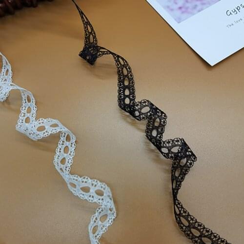 1.5 Cm Wide White And Black Non-Stretch Nylon Lace Trim Sewing Clothing Underwear Accessories TJ1509