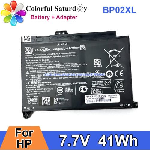 Genuine BP02XL Battery For HP Pavilion 15 series Laptop 15t-AU100 15-AW009AX 15AW005AU 15Z-AW000 15-AU018CA 15-AU062NR TPN-Q172