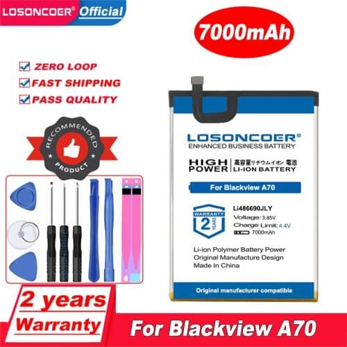 Original LOSONCOER 6400mAh For Blackview A70 Battery