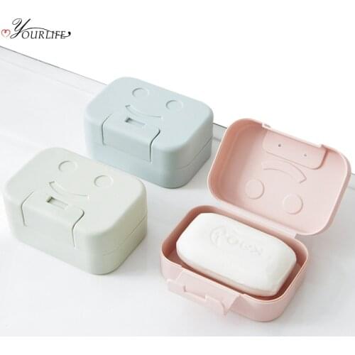 OYOURLIFE Creative Cartoon Portable Soap Case Outdoor Travel Soap Protect Container Bathroom Soap Box Bathroom Accessories