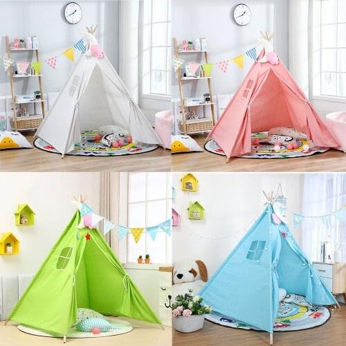 1.6M Large Childrens Tent House Kids Indian Wigwam Tipi Portable Baby Play Tents Infantil Huge Game Cabana Christmas Gift