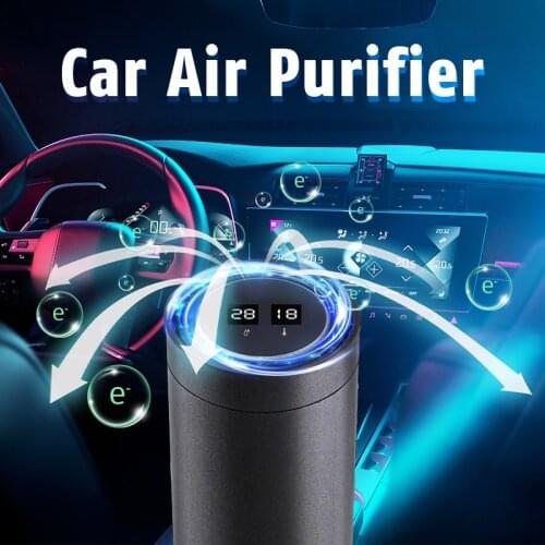 Portable Air Purifier Car Air Purifier & HEPA Filter Fresh Air Anion Infrared Sensor USB Air Cleaner For Car SUV Jeep Smoking