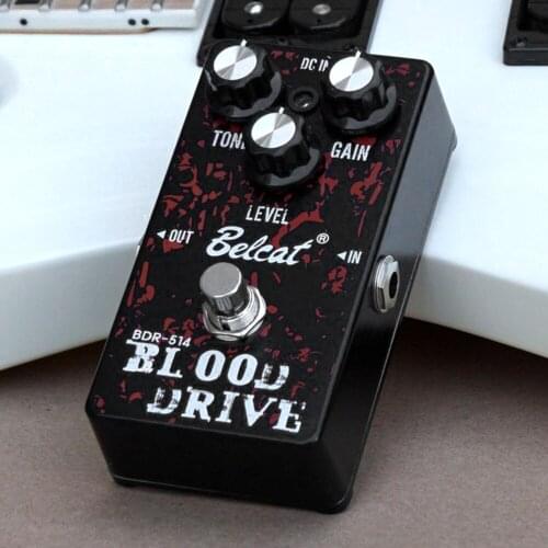 Belcat BLOOD DRIVE Electric Guitar Effect Pedal with Tone Gain Level Control True bypass BDR-514 Effects Stompbox