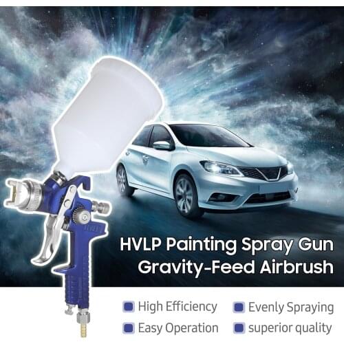 HVLP Spray Gun Painting Gun Sprayer Spray-machine Gravity-Feed Airbrush Paint Spray Tool 1.4mm Standard Nozzle for Car Furniture