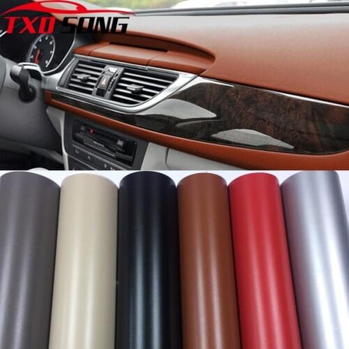 10/20/30/40/50CM Premium Black Leather Pattern PVC Adhesive Vinyl Film Stickers For Auto Car Body Internal Decoration Vinyl Wrap