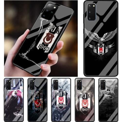 Turkey Besiktas Football Glass Phone Case for Samsung Galaxy S21 S20 FE Note 10 Lite S10 S9 S8 Plus 20 Ultra 9 S10e Cover