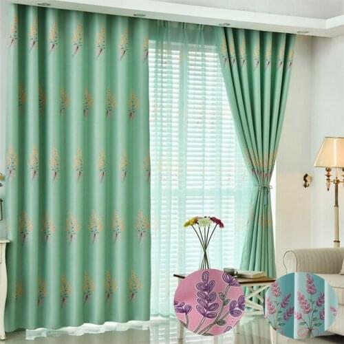 Living Room Blackout Curtains Window Treatment Jinya Home Decor Lavender Printed Grommet Top Blue Curtain for Kids Bedroom