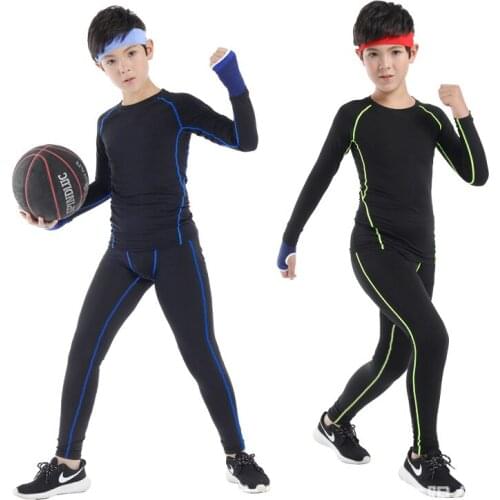 Winter Thermal Underwear Set Children Sports Quick Dry Boys Thermo Underwear Breathable Long Johns Fitness Clothes