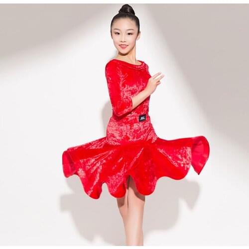 High Quality Latin Competition Standard Dresses For Girls Purple Modren Dance Dresses Long Sleeves Ballroom Dance Costume JL1365