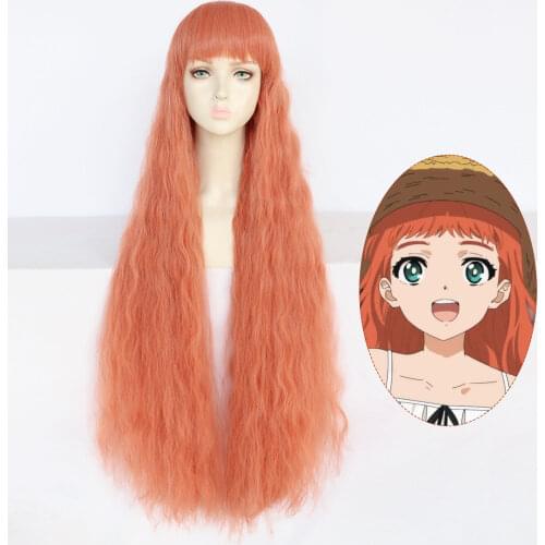Anime Women Wigs Furiru Long Curly Wig Cosplay Costume Heat Resistant Synthetic Hair WONDER EGG PRIORITY