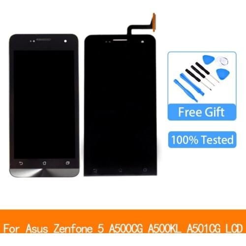 5.0" Original For ASUS Zenfone 5 T00J A500KL A500CG A501CG T00P LCD Touch Screen+Frame Digitizer Screen Display For Zenfone 5