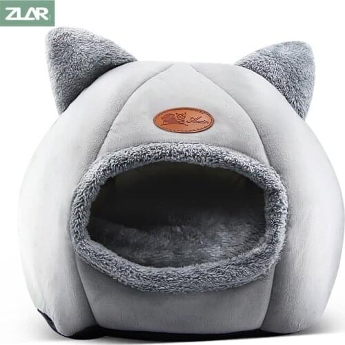 Deep Sleep Winter Cat Bed Little Mat Basket for Cats House Products Pets Tent Cozy Cave Cat Beds Indoor for Dog Pet Supplies