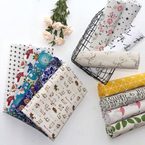 1m * 1.4m/piece, Printed Cotton Linen Blended Cloth,Apron,Tablecloth,Curtain Background Decoration Fabric, DIY Manual Material