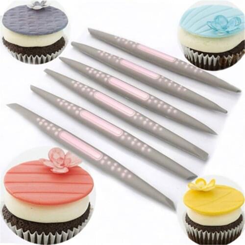 6 pcs/set Silicone Fondant Cake Decorating Flower Modelling Pen Sugarcraft Flower Modelling Tools K092