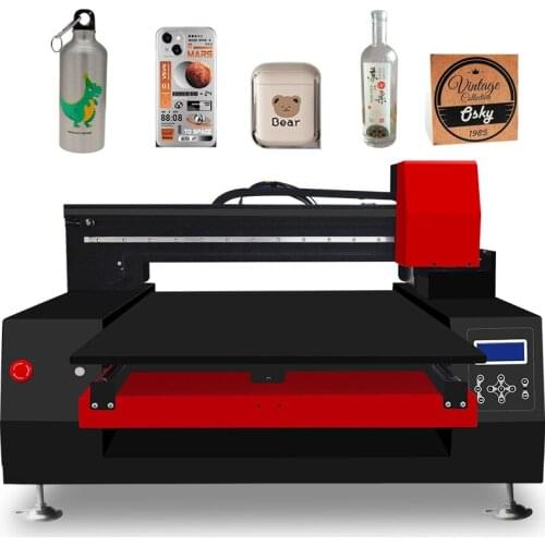 6060 UV flatbed printer UV Printing Machine Industrial Printer for phone case pen glass T-shirt wood metal
