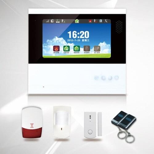7 inch color screen displays GSM Alarm System
