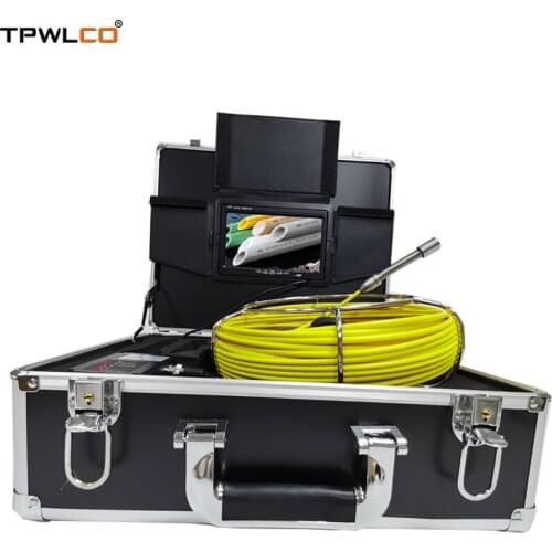 8GB SD Card With DVR Function 6pcs LEDS 17mm Waterproof Sewer Camera 20-50m Cable 7inch Screen Pipe Inspection Equipment System