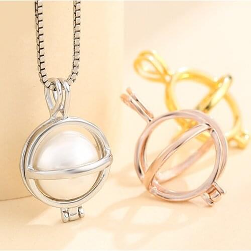 925 Sterling Silver Pendant Necklace DIY Jewelry Making Cabochon Base 8-13mm Plated Crafts Setting jewellery Findings Accessory