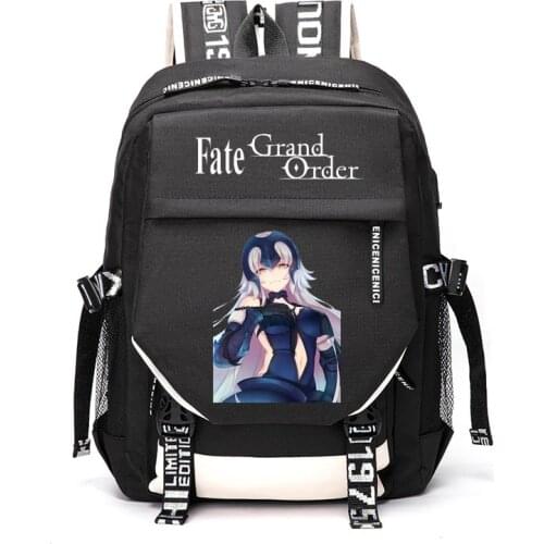 Anime Cosplay Fate Grand Order Saber Fujimaru Ritsuka Outdoor Travel Rucksack Casual Schoolbag Student Backpacks