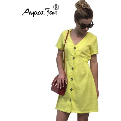 Однотонные летние платья Ayaco.Fan China At AliExpress