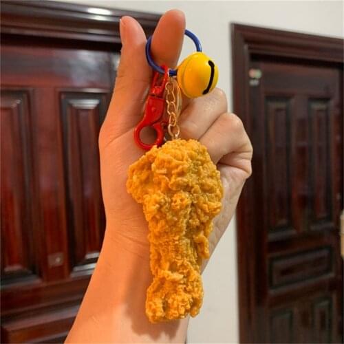 KFC Men Key Chain French Fries Women Food Customize Boys 2021 New Key Ring Bag Ornament Trendy Fashion High-quality Children