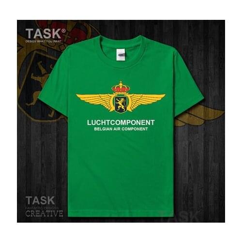 KIDS Belgium Air Force PILOT hiking short sleeve t-shirt boys girls military uniforms special forces sports tshirts 100% cotton