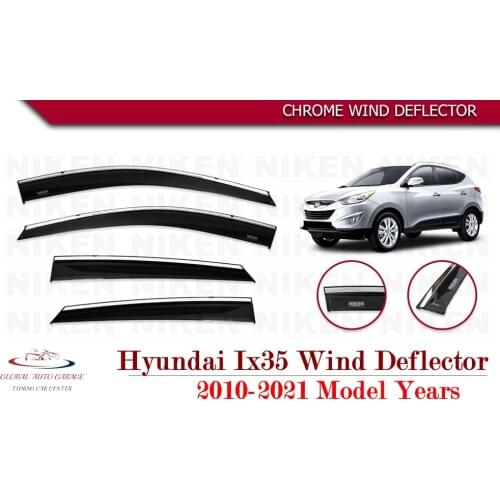 For HYUNDAI IX35 Chrome Rain Wind Deflector 2010 2011 2012 2013 2014 2015 2016 2017 2018 2019 2020 Sunshade Curtains Car Auto