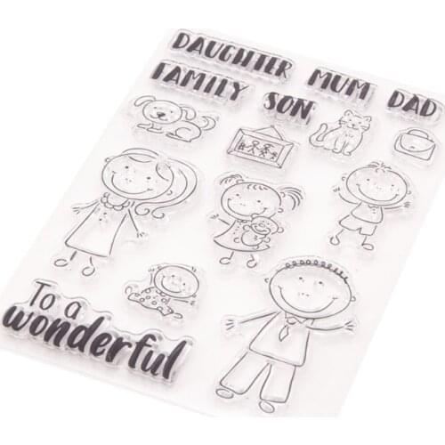Boy Girl Silicone Clear Seal Stamp DIY Scrapbooking Embossing Photo Album Decor D0LD
