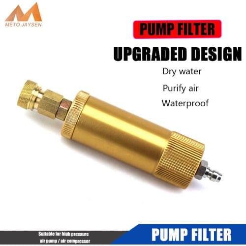 PCP Paintball Hand Pump Filter M10x1 Quick Couplers Air Filtering Water-Oil Separator with Connector 300Bar 50cm Pressure Hose