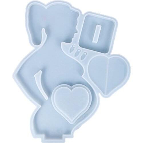 Heart Mom Picture Photo Frame Epoxy Resin Mold Silicone Soap Mold for Home Decoration DIY Crafts