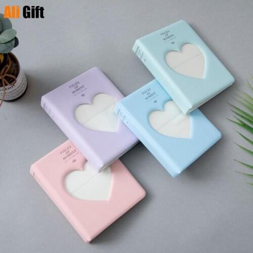 3 Inch 64 Pockets Insirt Photo Album Love Heart Movie Ticket Star Collection Sticker DIY Mini Instax Baby Memor Foto Holder