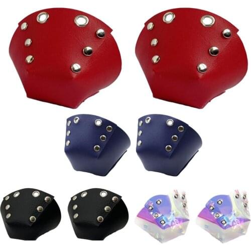 Roller Skates Head Cover Laser PVC Roller Skates Head Cover Roller Skate Toe Guards PU Leather Roller Skating Cap Protectors