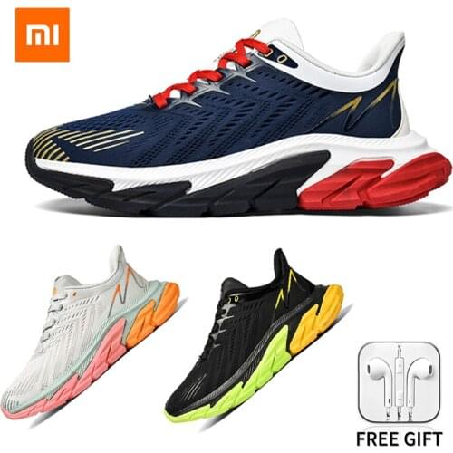 Mens Sneakers Marathon Running Shoes Outdoor Leisure Shoes Men Breathable Fashion Sports Flying Woven Male Size 39-46