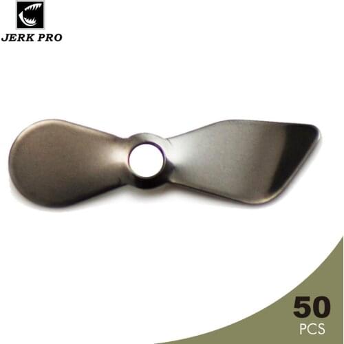 JERK PRO 50PCS Prop Blade Stainless Steel Fly Propeller Spin Blades Fishing Lure Accessories Angler’s Tackle Craft