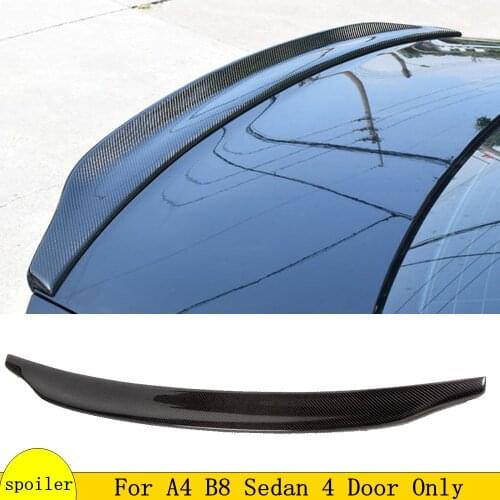 For A4 B8 Sedan Modified Carbon Fiber Rear trunk Spoiler Car Wing for Audi A4 2009 2010 2011 2012