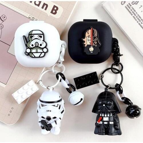 Cartoon Earphone Case Cover For Samsung Galaxy Buds Live/Pro Silicone Wireless Bluetooth Headphone Protective Case With Keychain